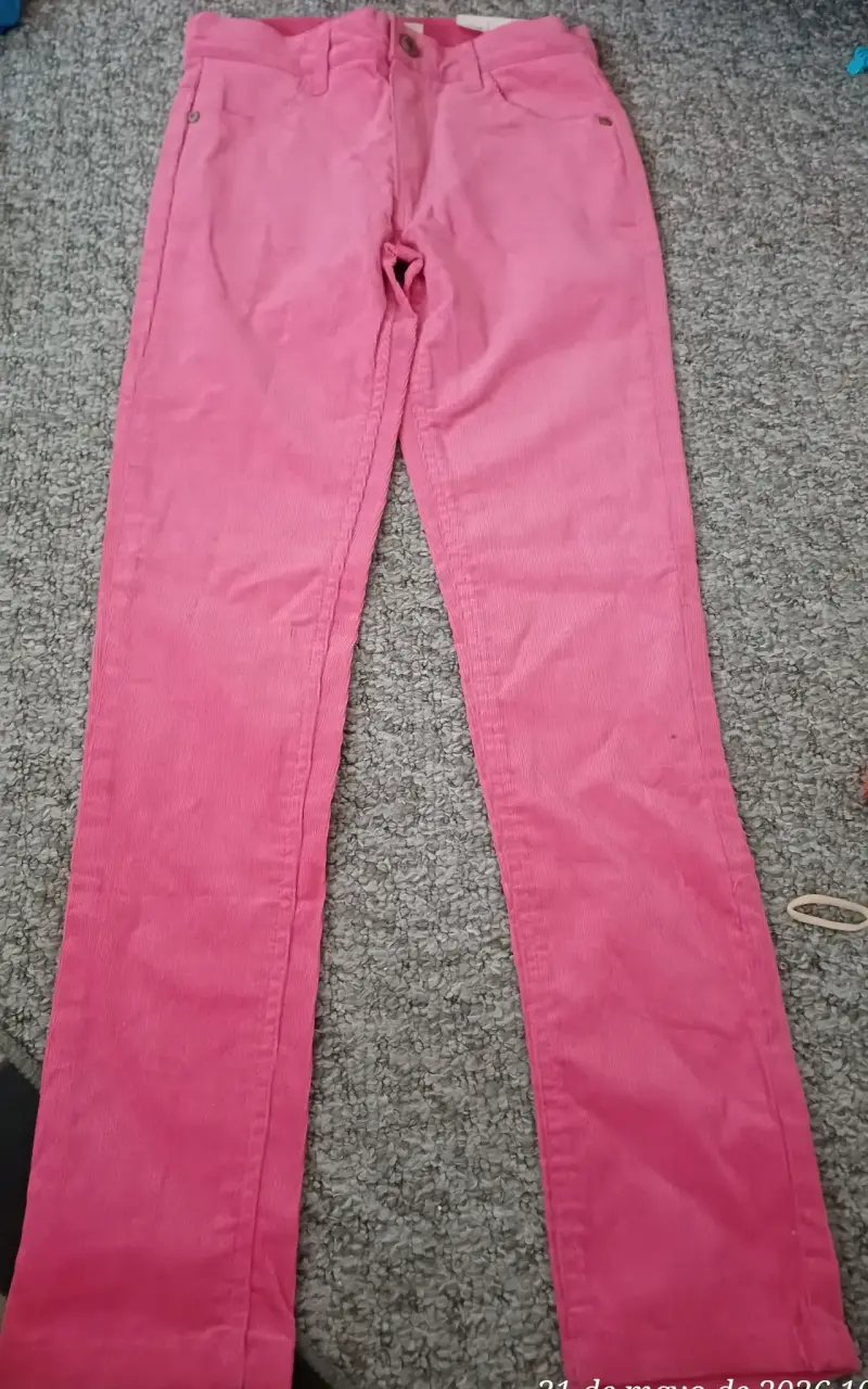 Pantalones rosados de cotelé para niña - 1