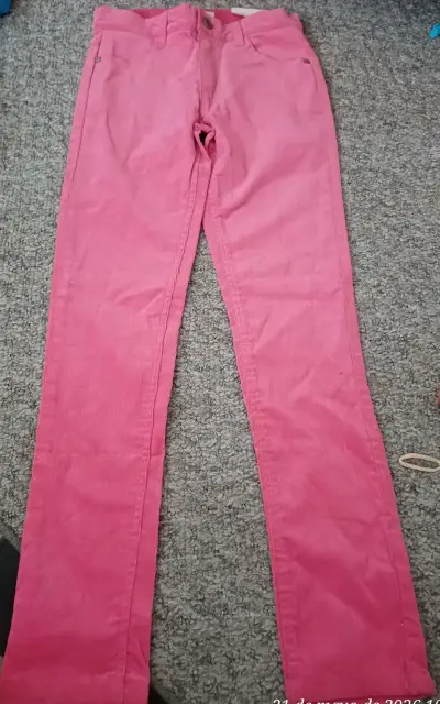 Pantalones rosados de cotelé para niña - miniatura 1