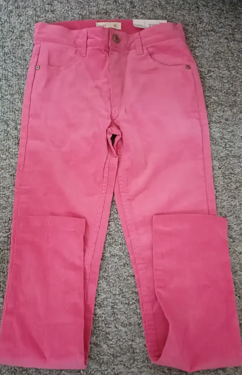 Pantalones rosados de cotelé para niña - 2