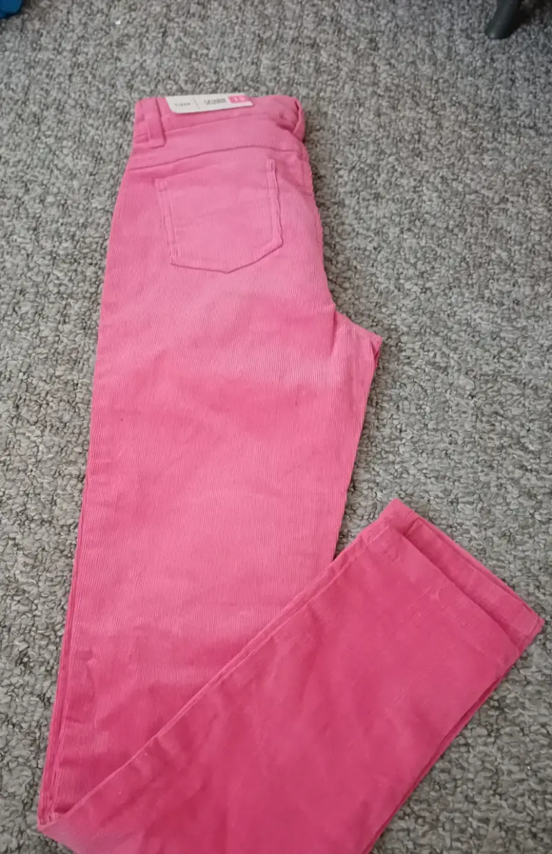 Pantalones rosados de cotelé para niña - 3
