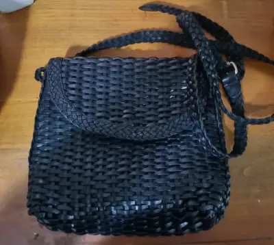 Cartera de cuero petate negra - miniatura 1