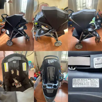 Coche de bebé Chicco Viaro y huevo KeyFit 30 negro - miniatura 1