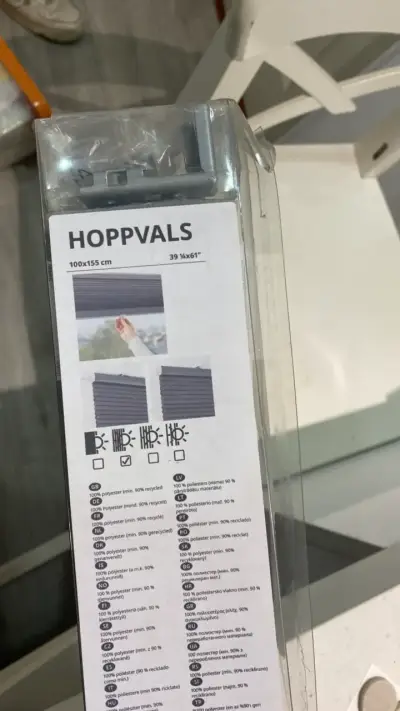 Cortina enrollable HOPPVALS gris 100x155 cm - miniatura 1