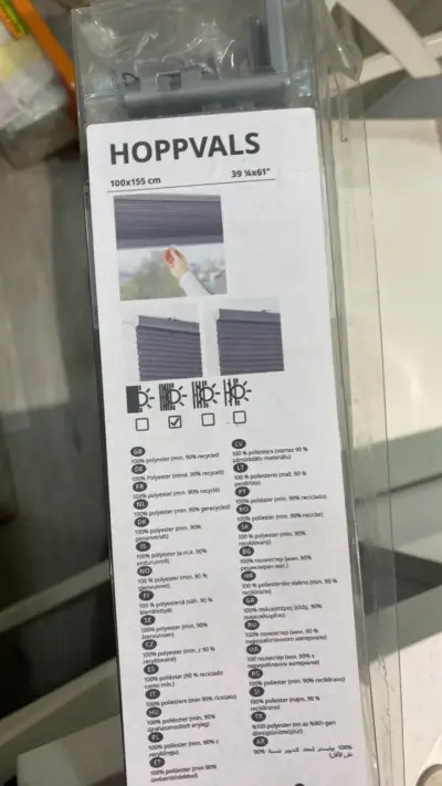 Cortina enrollable HOPPVALS gris 100x155 cm - miniatura 2