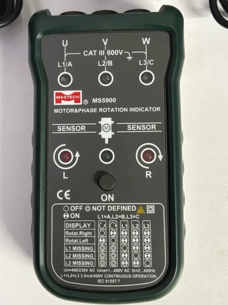 Secuencimetro Indicador de rotación de fases - 1