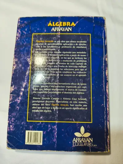 Libro de Álgebra Arrayán usado - miniatura 2