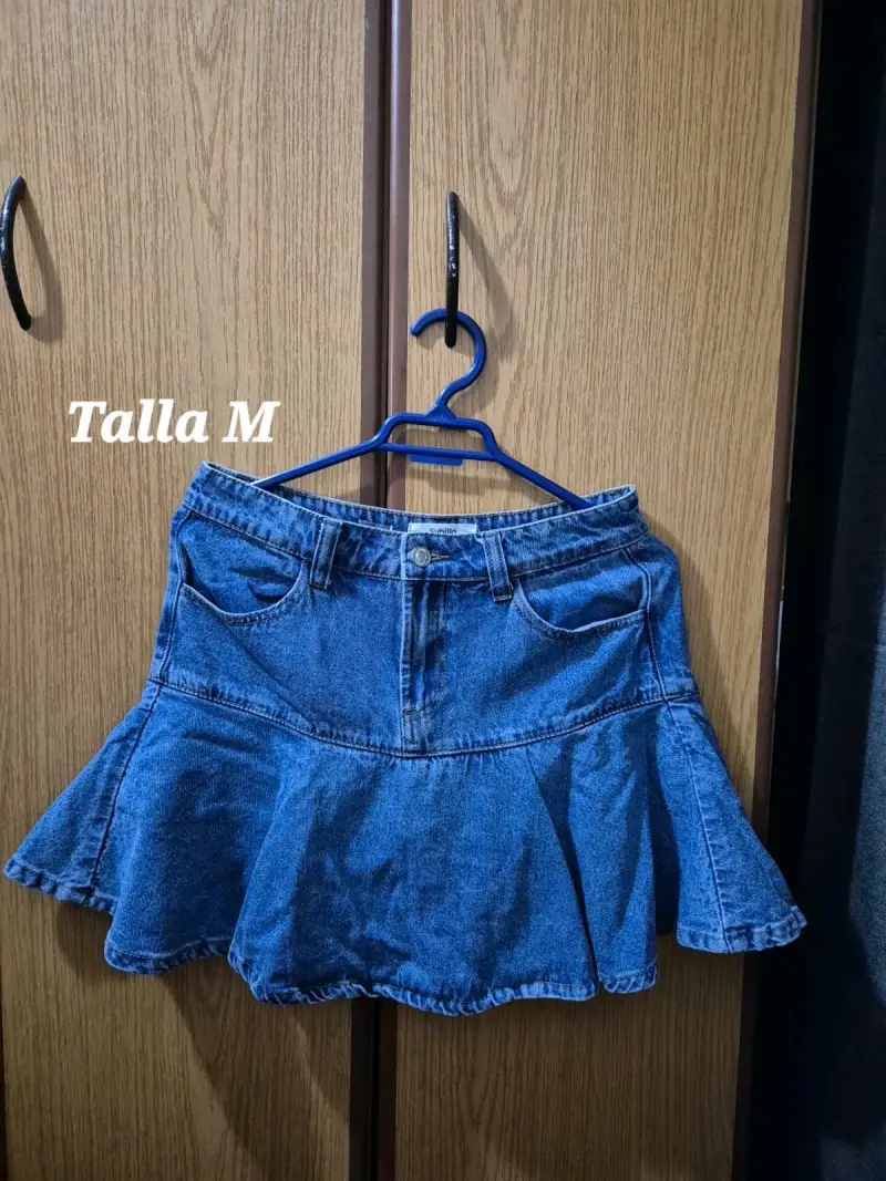 Falda de mezclilla azul talla M