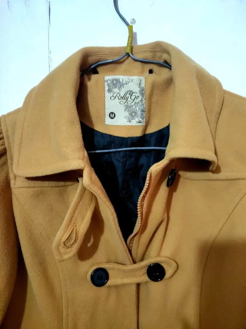 Abrigo camel de lana con botones Rolly Go - 3