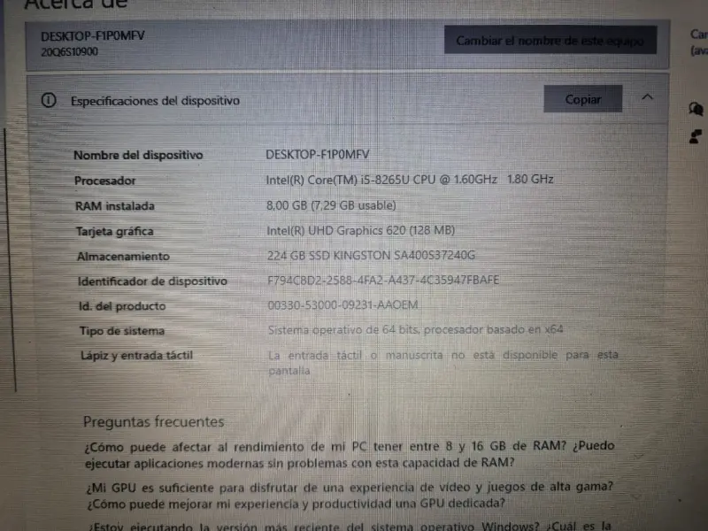 Laptop Lenovo ThinkPad con Intel i5 - 2