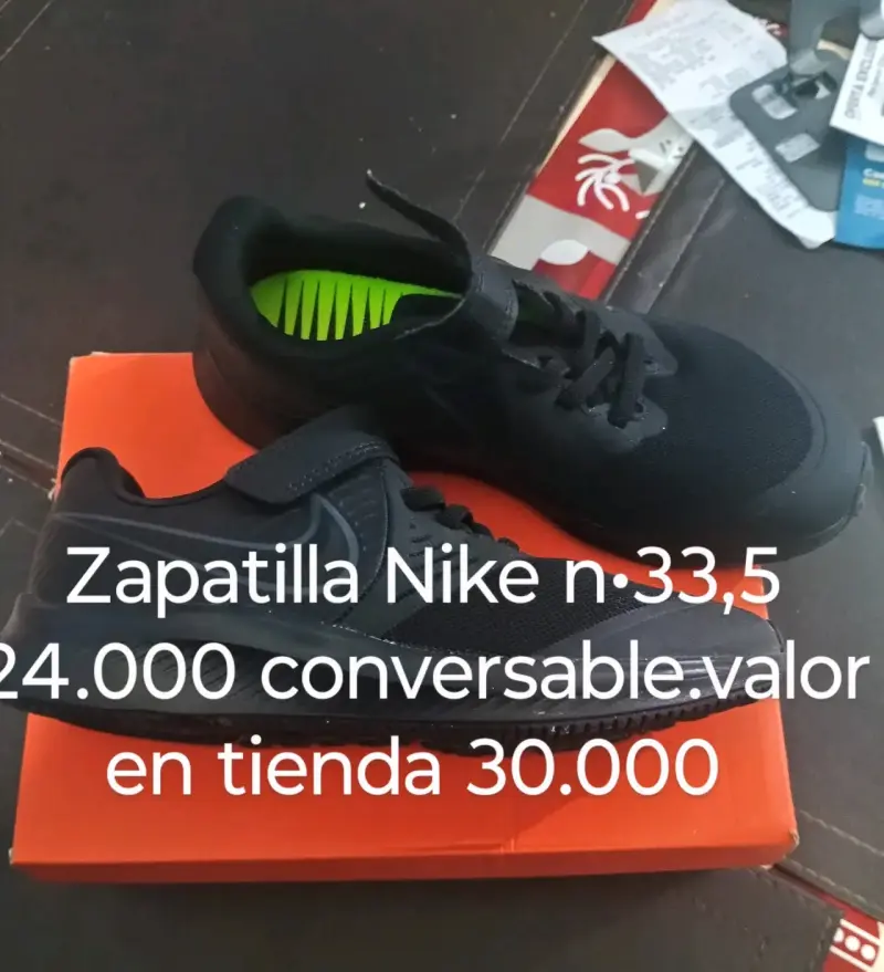 Zapatillas Nike negras talla 33.5