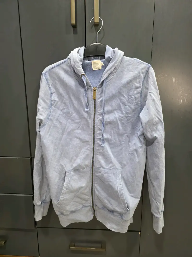 Polerón con capucha azul claro unisex - 1