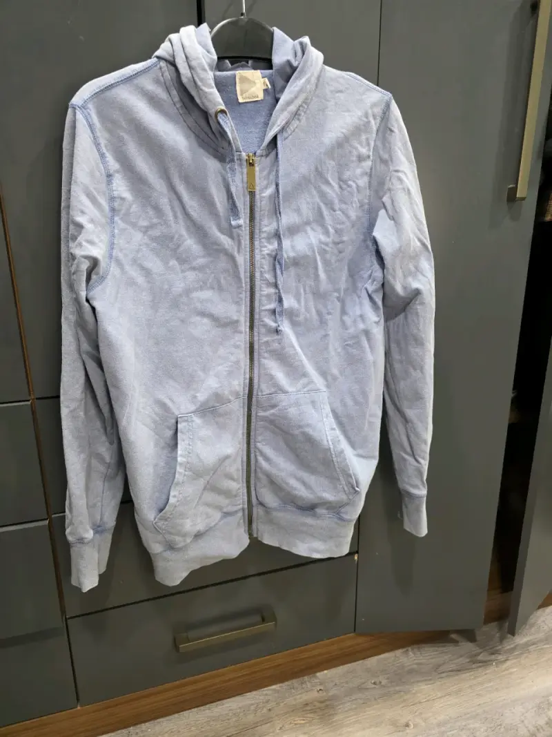 Polerón con capucha azul claro unisex - 2