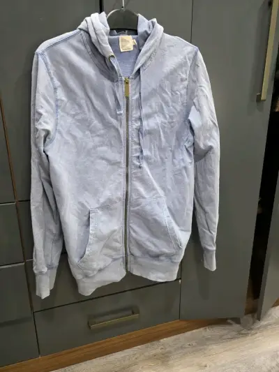 Polerón con capucha azul claro unisex - miniatura 2