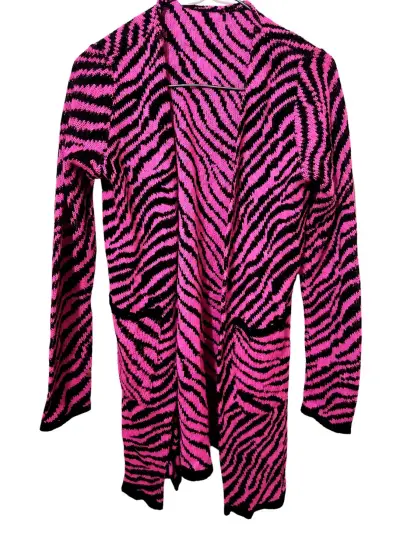 Cardigan de punto con estampado animal print - miniatura 1