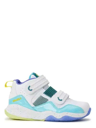Zapatillas deportivas infantiles blancas y azules - miniatura 3