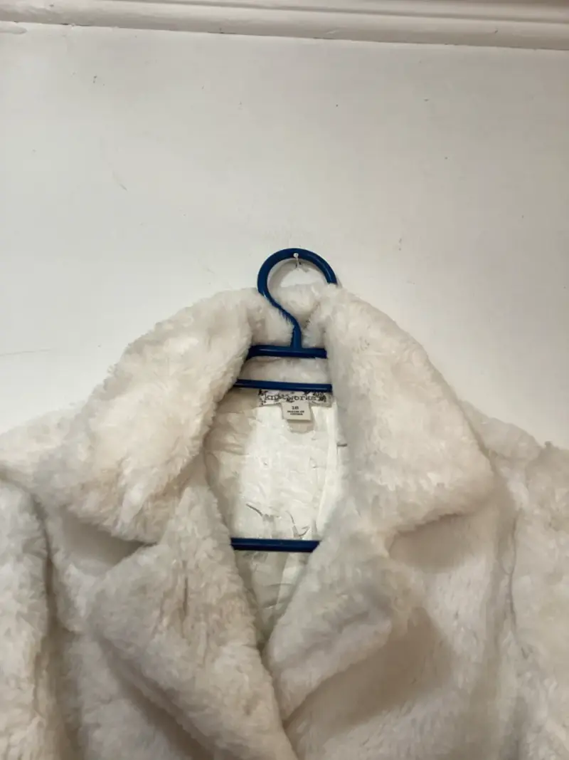 Chaqueta de piel sintética blanca - 2