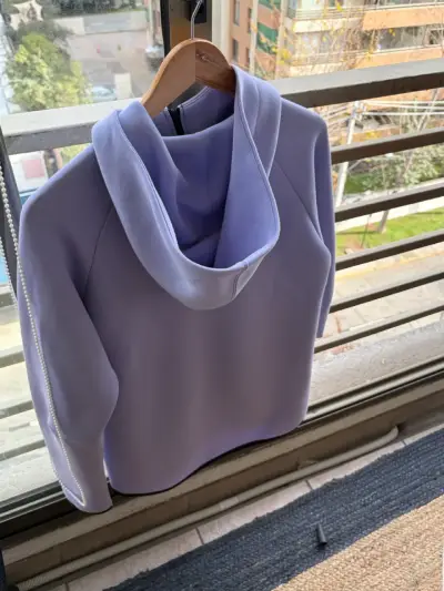 Chaqueta deportiva lila con cierre - miniatura 5