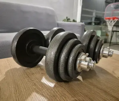 Mancuernas ajustables de hierro para gimnasio - miniatura 1