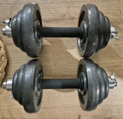 Mancuernas ajustables de hierro para gimnasio - miniatura 2