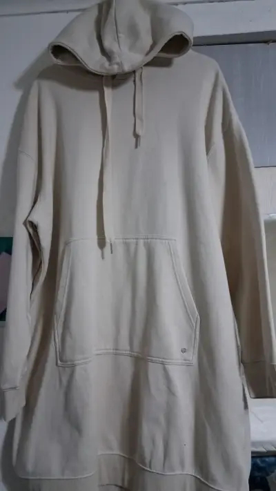 Polerón crema  con capucha unisex - miniatura 2