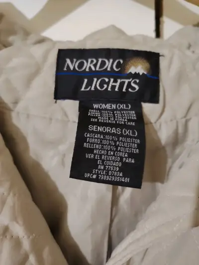 Abrigo acolchado beige Nordic Lights - miniatura 3