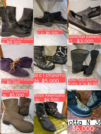 Botines de cuero Hush Puppies talla 36 y otros. - miniatura 1