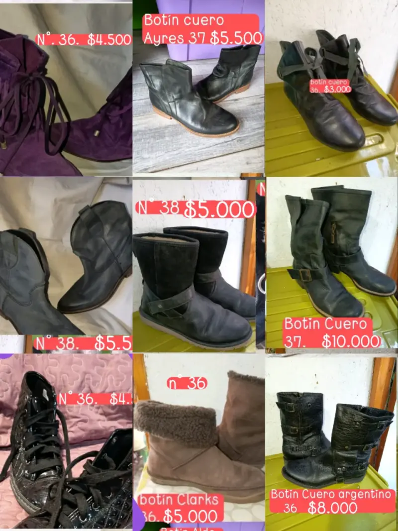 Botines de cuero Hush Puppies talla 36 y otros. - 2