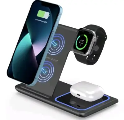 Cargador inalámbrico 3 en 1 para dispositivos Apple - miniatura 1
