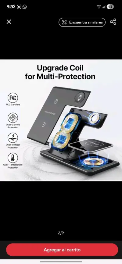 Cargador inalámbrico 3 en 1 para dispositivos Apple - miniatura 4