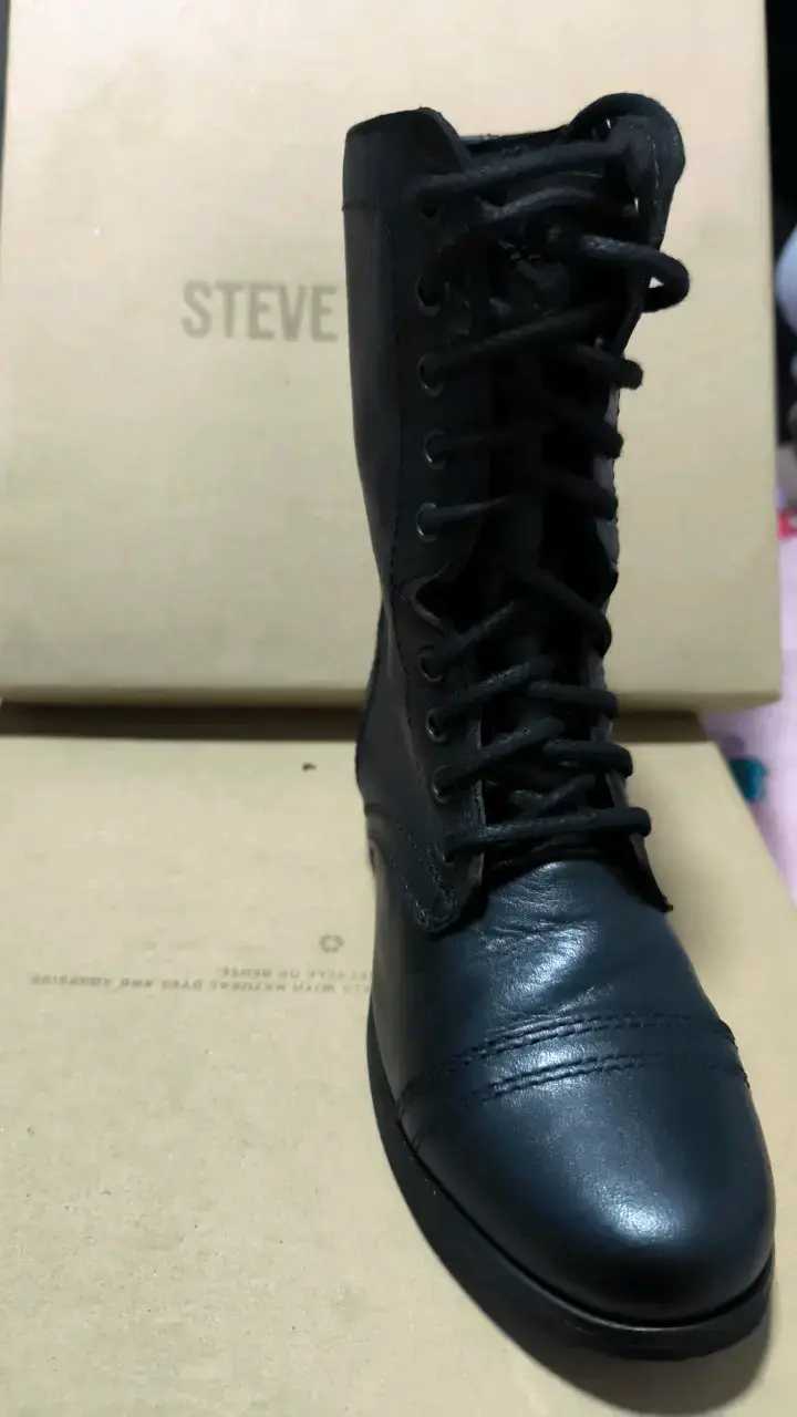 Botas negras Steve Madden de cuero - 2