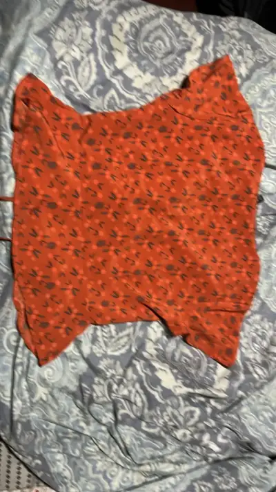 Blusa naranja estampada de flores - miniatura 2