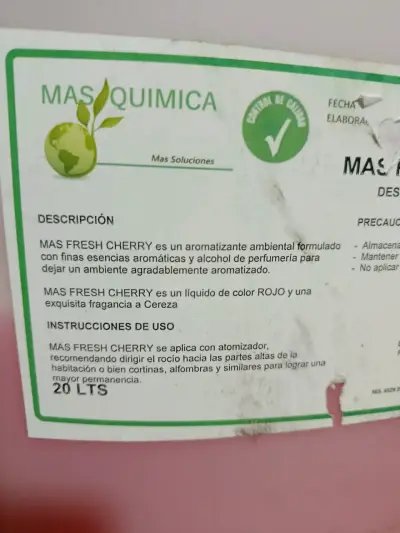 Desodorante ambiental Mas Fresh Cherry 20L - miniatura 2