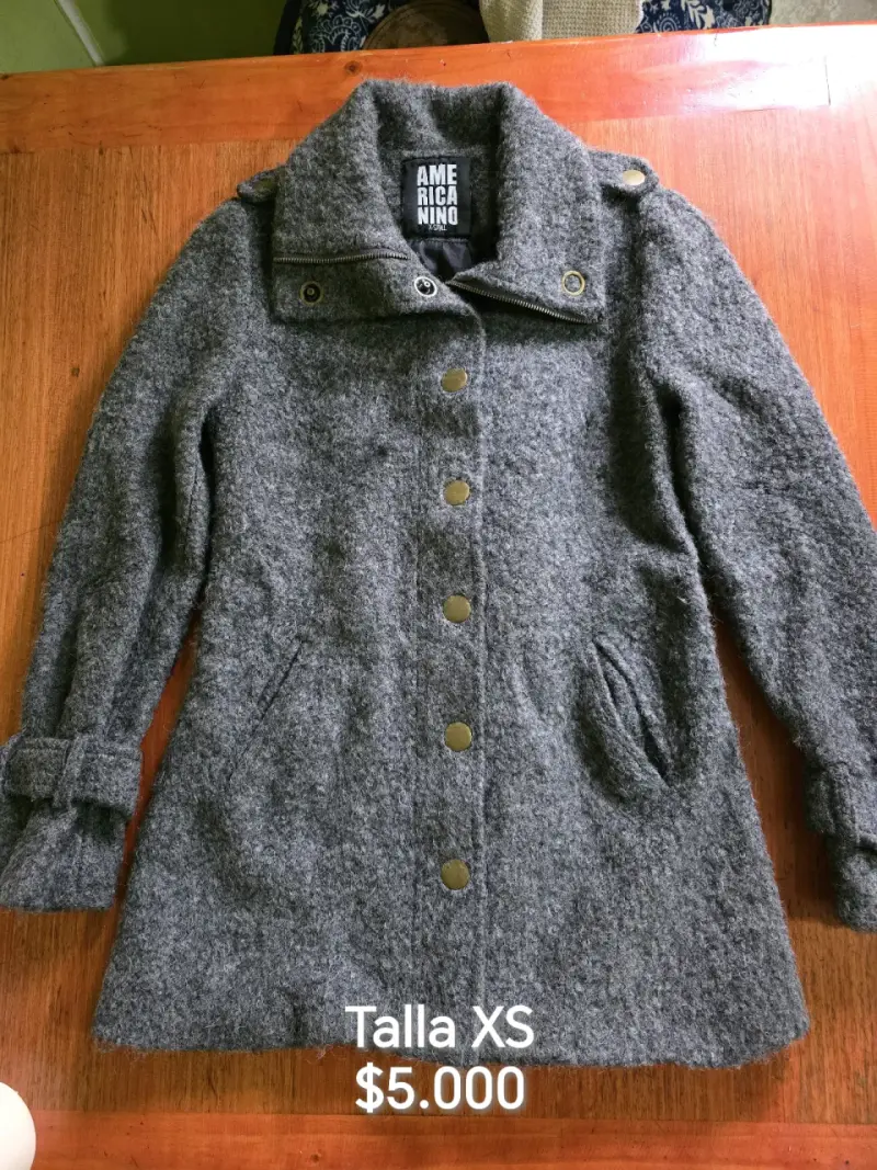 Abrigo gris Americano talla XS - 1