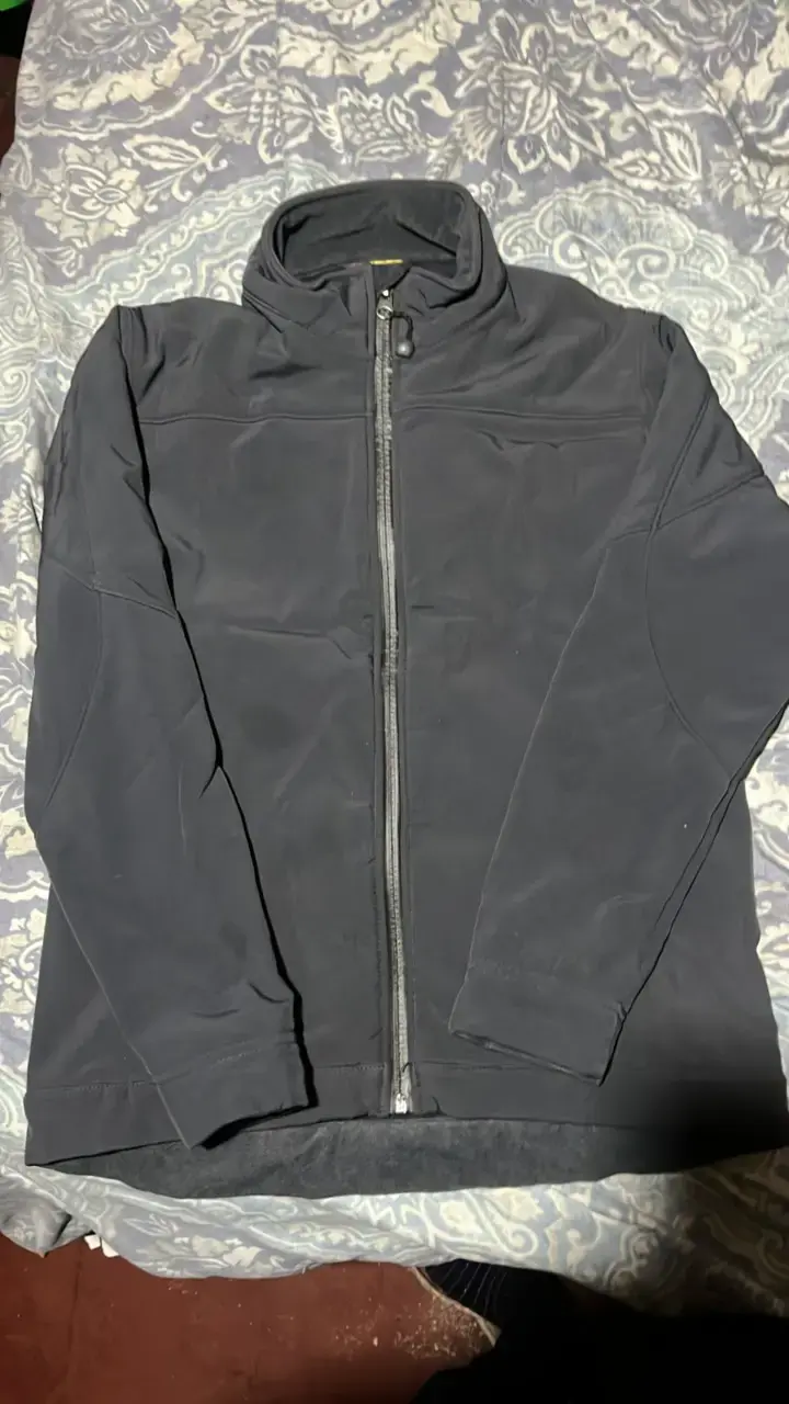 Chaqueta gris con cierre frontal - 1