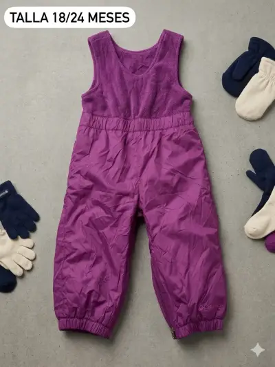 Overol impermeable infantil Columbia morado - miniatura 1
