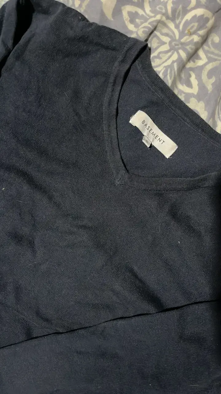 Suéter azul marino de algodón para hombre - 2