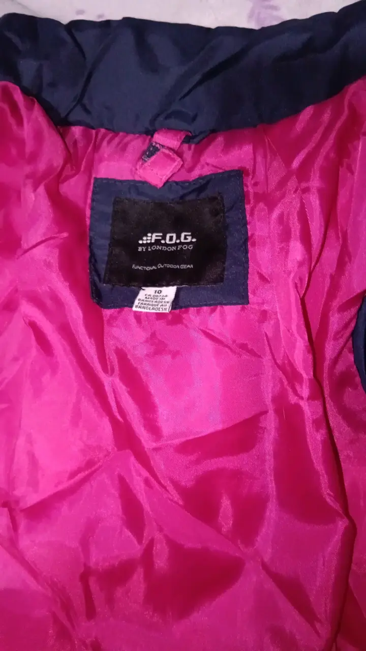 Chaqueta acolchada azul para niña - 3