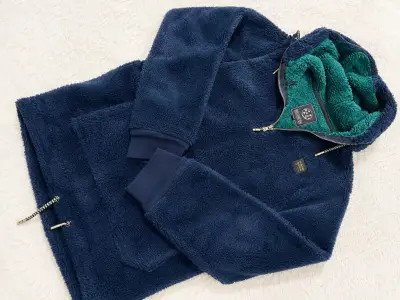 Polerón de sherpa azul con capucha talla 16 - miniatura 1