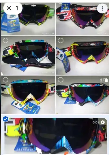 Gafas de motocross con diseño colorido - miniatura 2