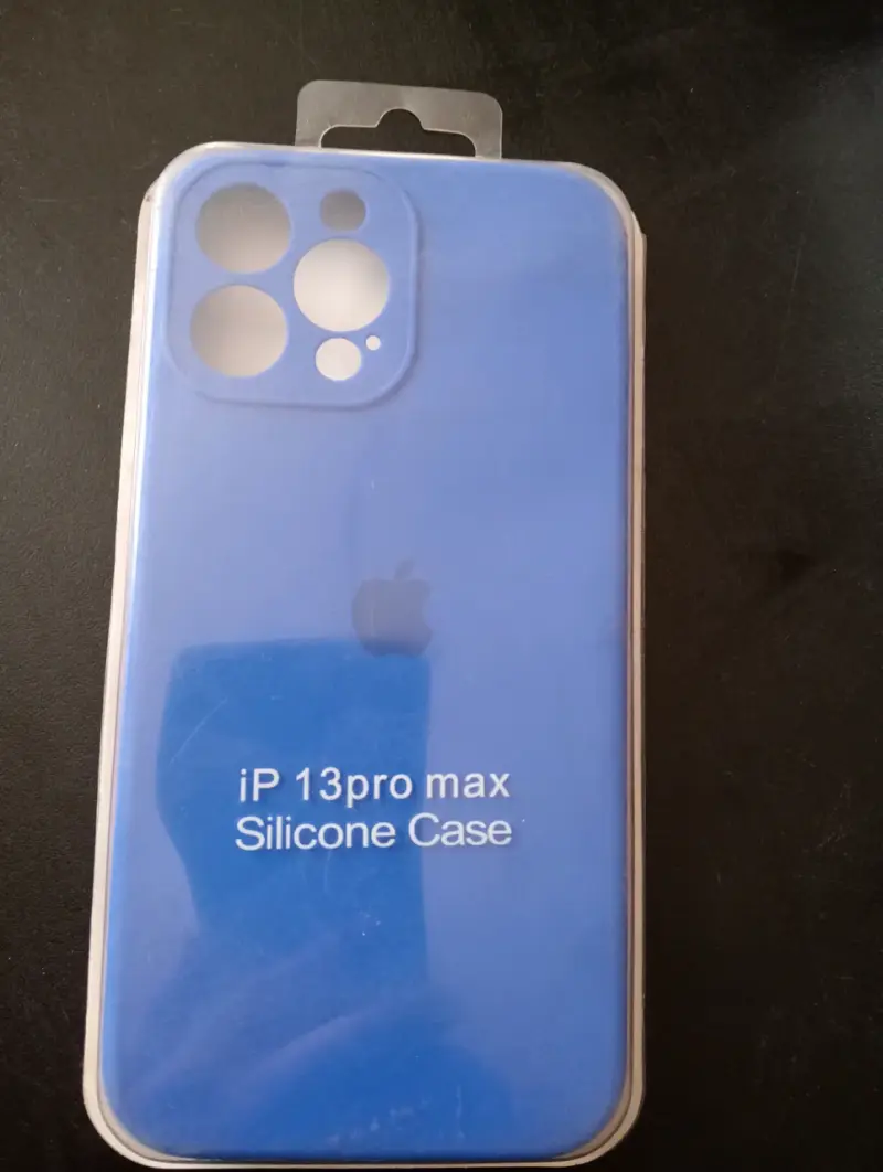 Funda de silicona azul para iPhone 13 Pro Max - 4