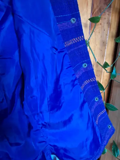 Chaqueta azul con diseño a rayas Maui - miniatura 4