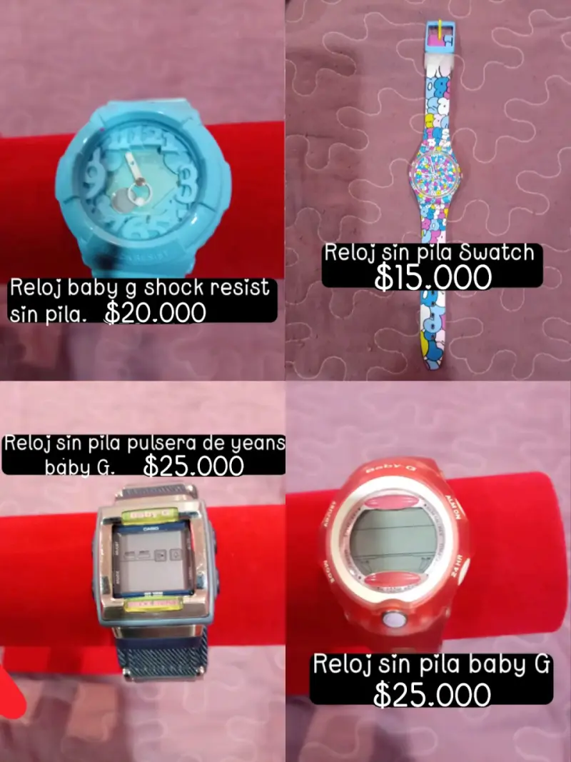 Reloj Baby-G azul sin pila