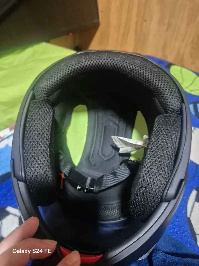 Casco de moto negro con visor Tech - 3