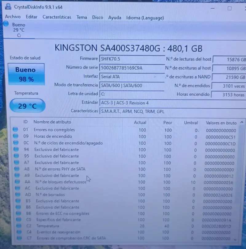 Disco SSD Kingston 480GB - 4