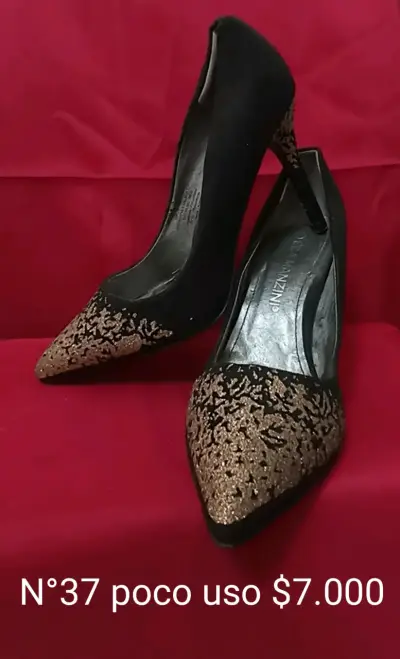 Tacones rojos con estampado animal talla 38 - miniatura 5