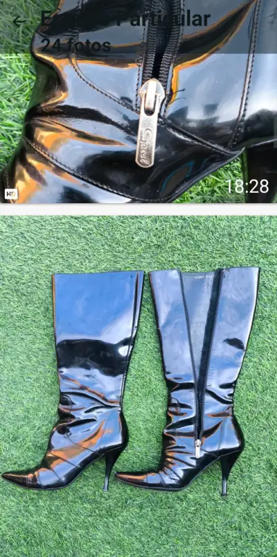Botas de cuero negras GACEL - miniatura 3
