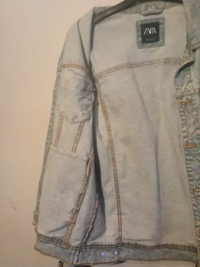 Chaqueta de mezclilla Zara para hombre - miniatura 3