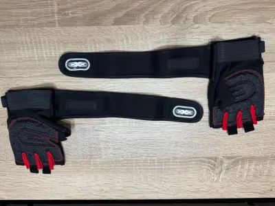 Guantes para gimnasio con muñequera ajustable - miniatura 1