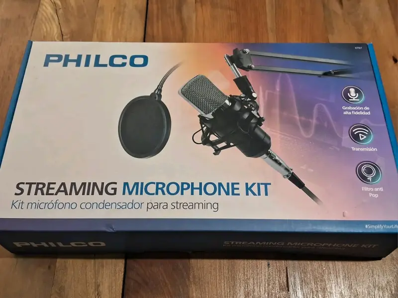 Kit de micrófono condensador Philco para streaming - 1