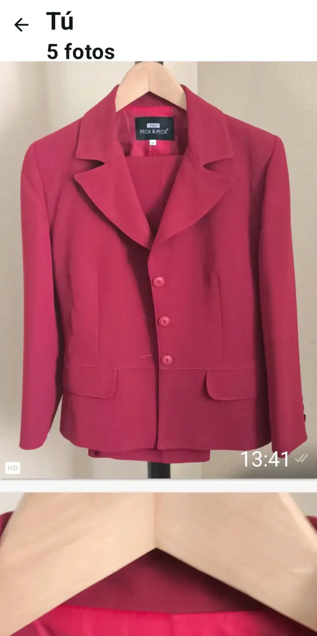 Blazer rojo Peck & Peck elegante - 2